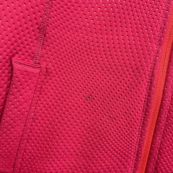 LOLE Full Zip Tech Textured Fleece Athletic Jacket Hoodie Pink / Red Women Sz L - Picture 6 of 16
